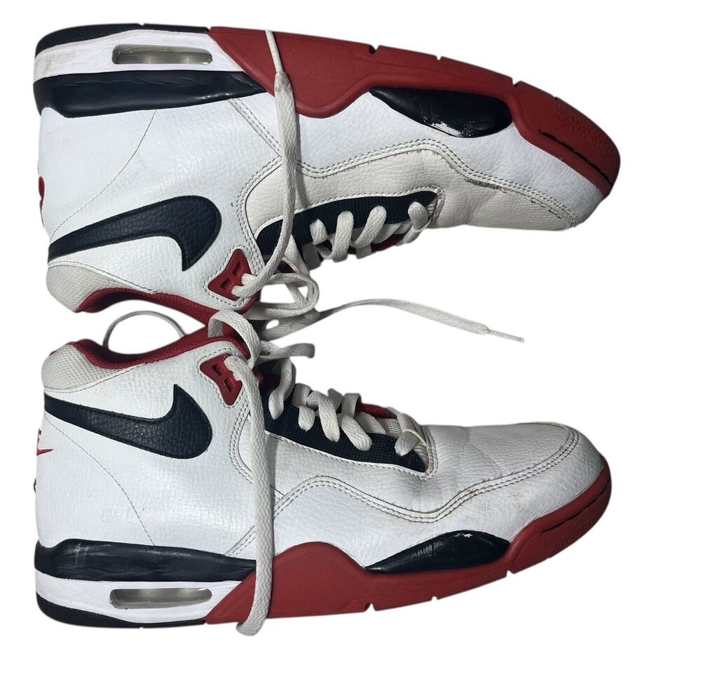 Nike Air Flight Legacy Men’s 8.5 Legacy White Red Sneakers High Tops Streetwear